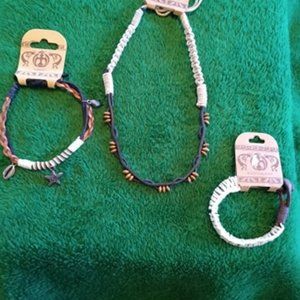 Unique brand necklace and 2 bracelets